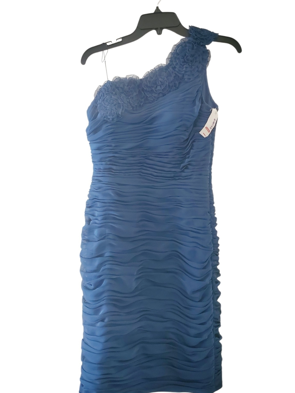 Adrianna Papell One Shoulder Ruffled  Evening Dress Size 8